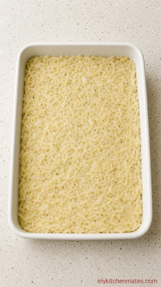Step 3: Spread into the Baking Dish