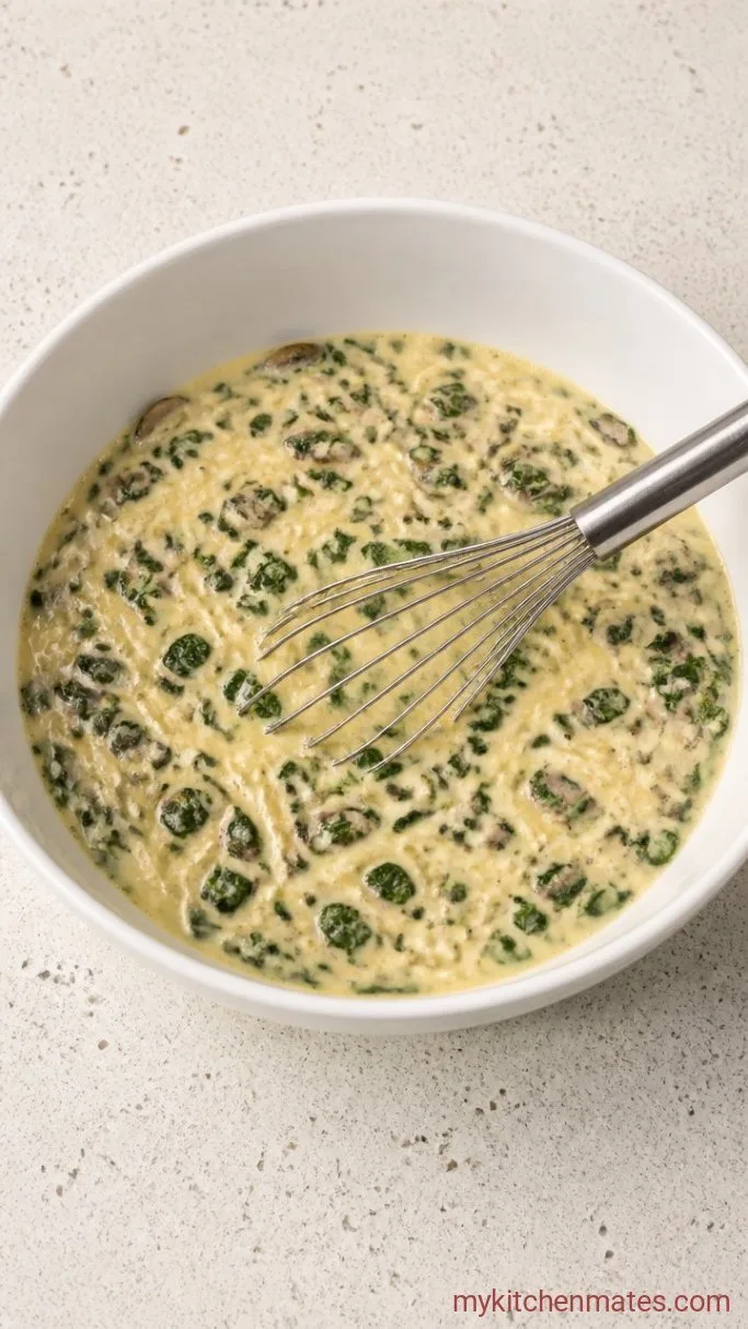 The Spinach Mushroom Quiche I Make on Busy Weeknights Step 3: Squeeze the Spinach and Mix the Custard