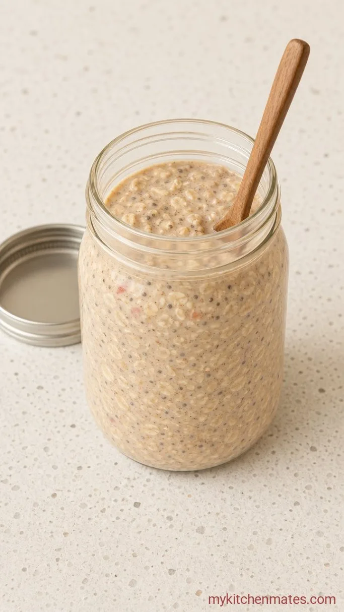 Apple Cinnamon Overnight Oats (Creamy, Make-Ahead, No-Cook) Step 3: Stir and Refrigerate