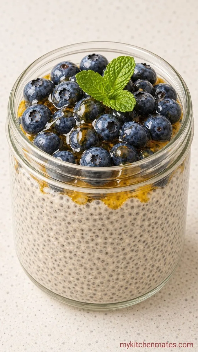 5-Ingredient High Protein Chia Seed Pudding Step 3: Stir and Top the Pudding