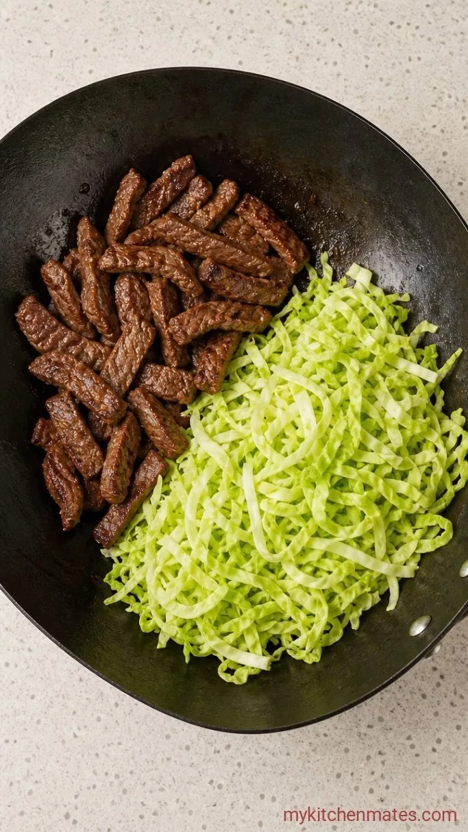 Step 3: Stir-Fry the Cabbage