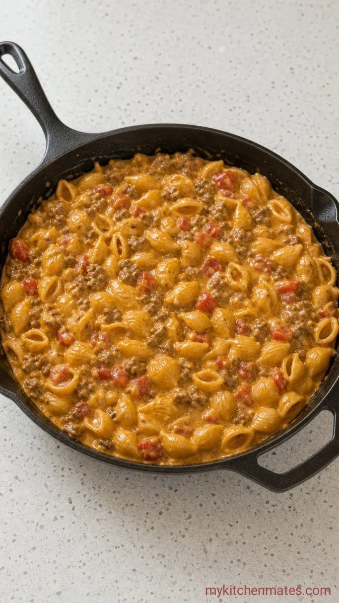 30-Minute One-Pot Cheesy Taco Pasta Step 3: Stir in the Cheese Until Melted