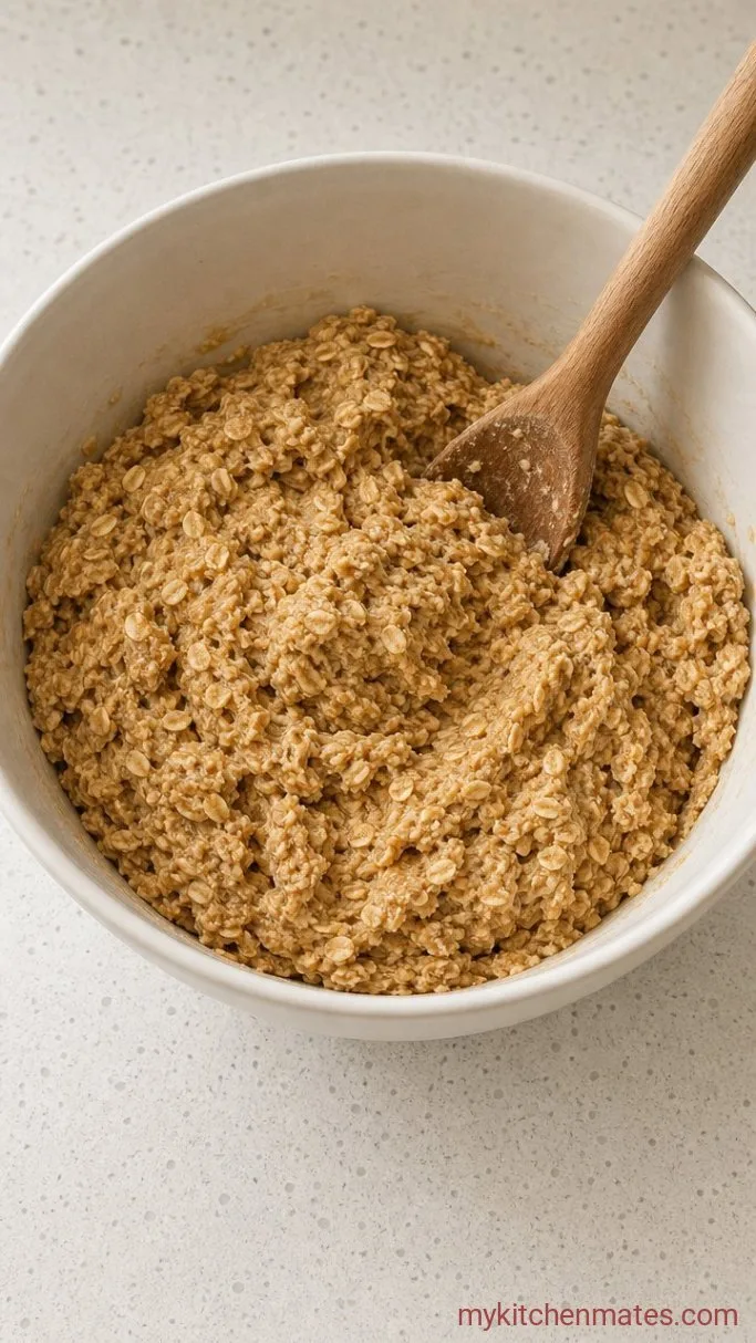 Soft and Chewy Oatmeal Raisin Chocolate Chip Cookies Step 3: Stir in the Oats and Dry Ingredients