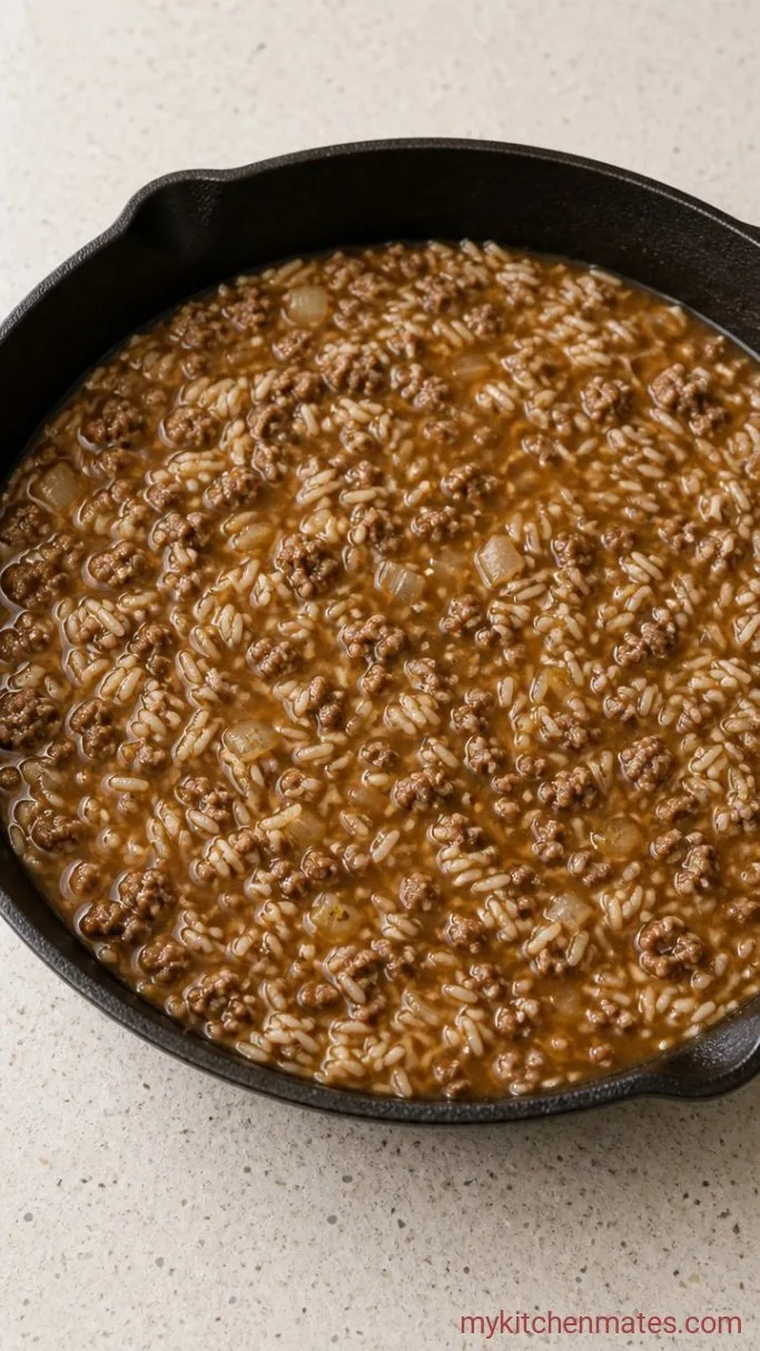 Step 3: Stir in the Rice and Broth