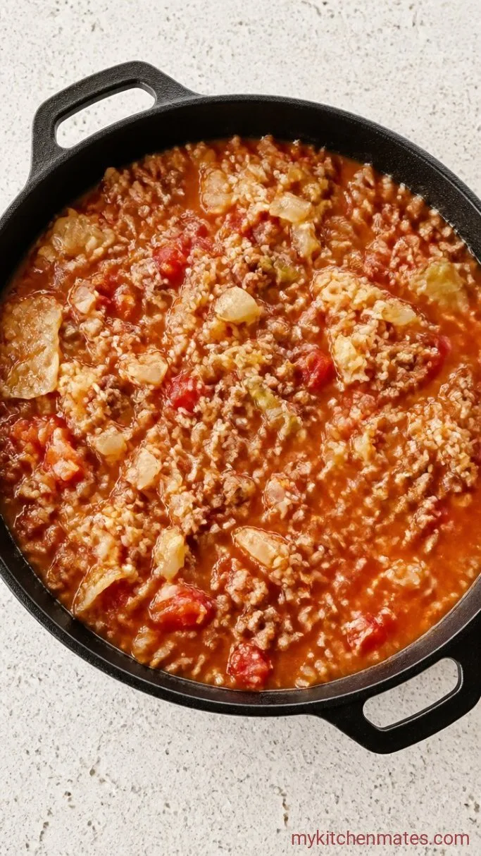 Step 3: Stir in the Rice and Tomatoes