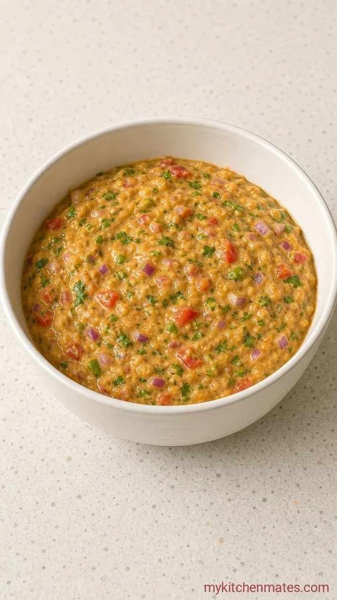 Savory Oats Chilla (Vegetable Oat Pancakes) Step 3: Stir in the Vegetables