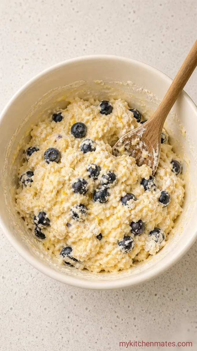Tender Gluten Free Blueberry Scones Step 3: Stir In the Wet Ingredients and Blueberries