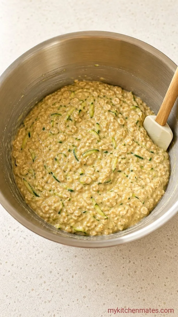 One-Bowl Zucchini Oatmeal Muffins Step 3: Stir in the Zucchini