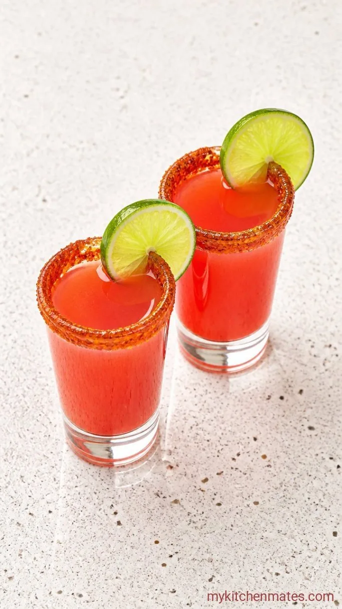 5-Ingredient Mexican Candy Shots (Sweet & Spicy in 5 Minutes) Step 3: Strain and Serve