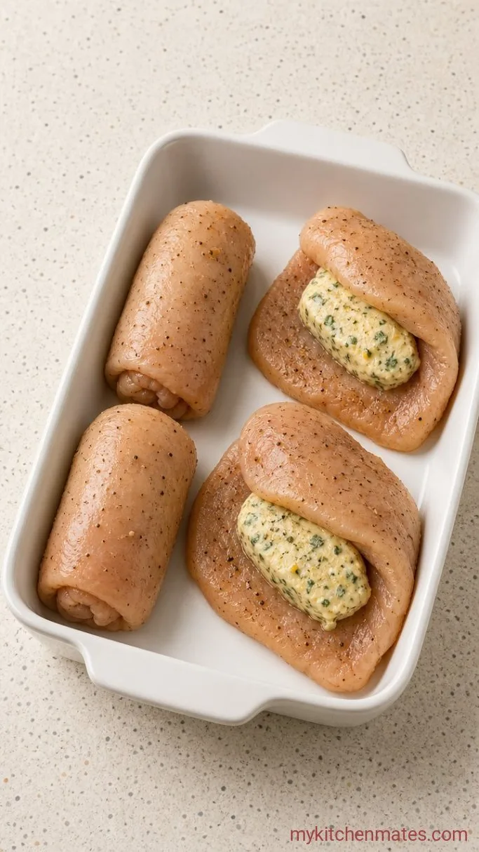 Step 3: Stuff and Roll the Chicken