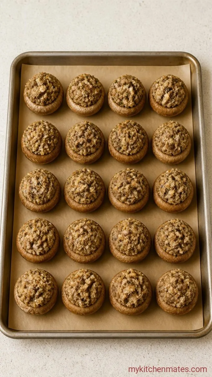 Olive Garden Stuffed Mushrooms with Sausage and Cheese Step 3: Stuff the Caps