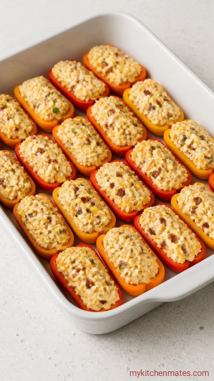 30-Minute Cheesy Bacon Stuffed Mini Peppers Step 3: Stuff the Peppers