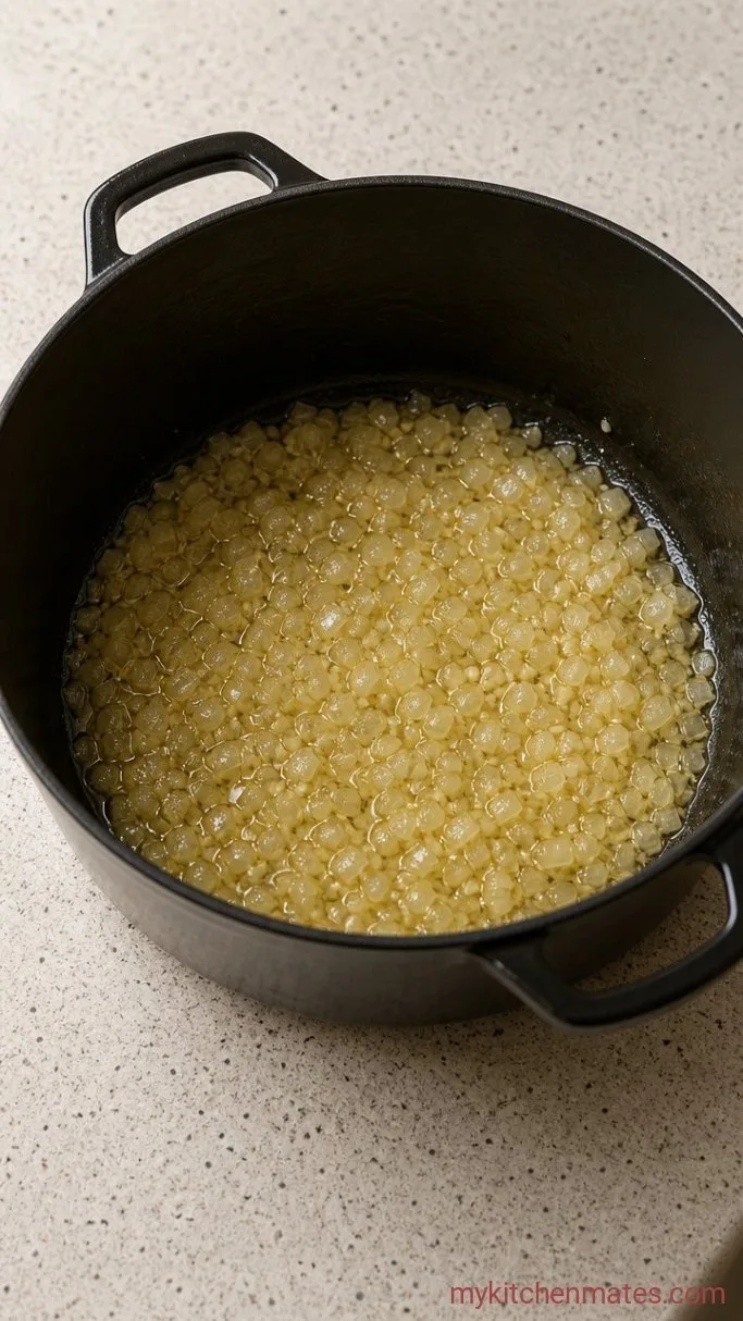 Step 3: Sweat the Aromatics and Deglaze