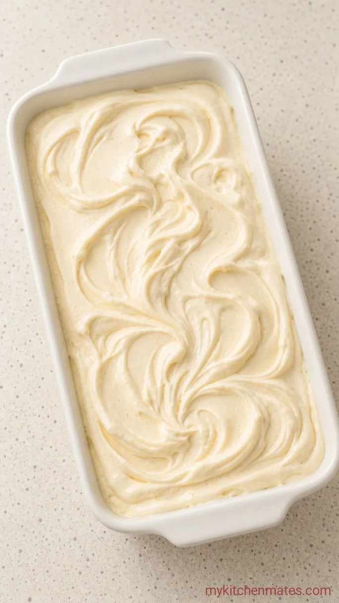No-Bake Red Velvet Ice Cream Cake Step 3: Swirl in the Cream Cheese