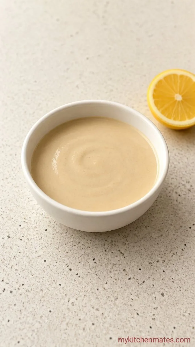 4-Ingredient Classic Tahini Sauce Step 3: Taste, Adjust, and Pour