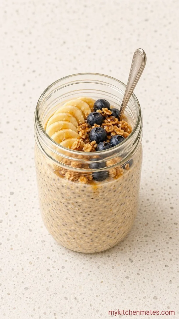 Vanilla Overnight Oats (Just 5 Minutes Prep) Step 3: Top and Serve