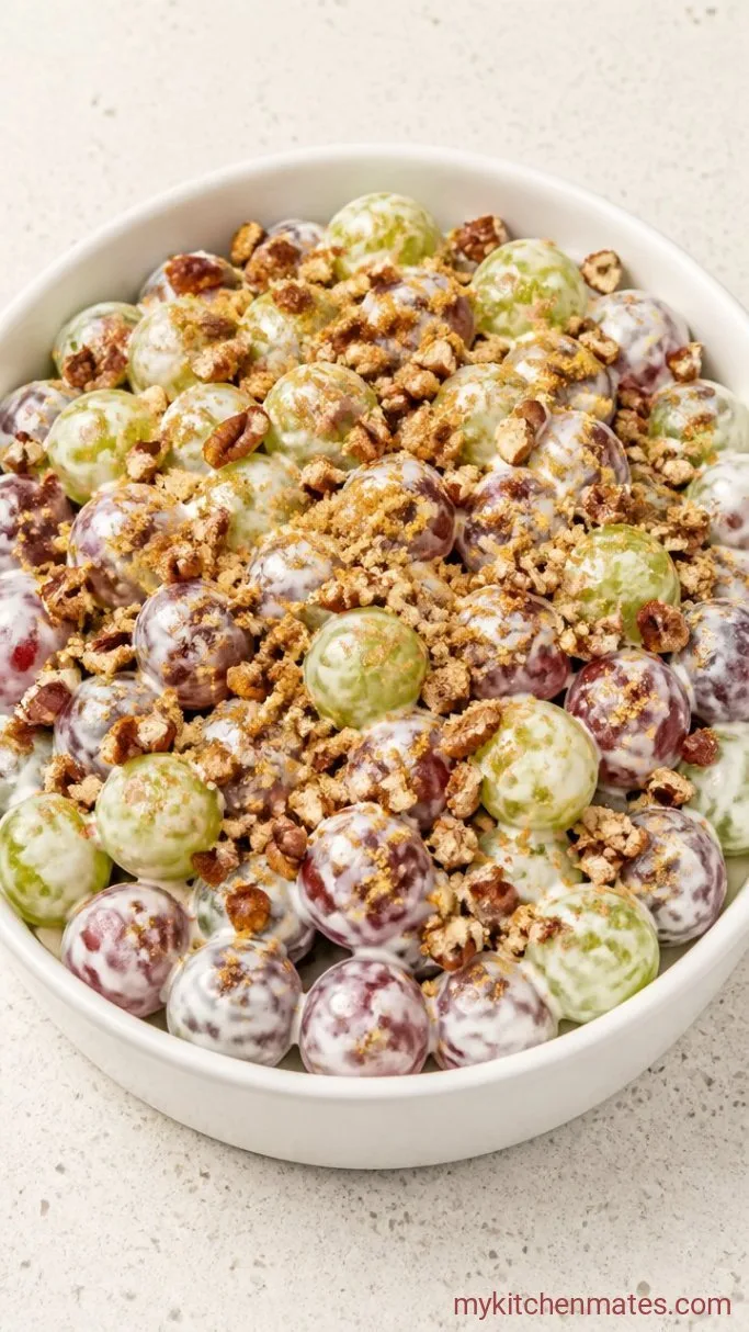Creamy Grape Salad with Cream Cheese Step 3: Top and Serve