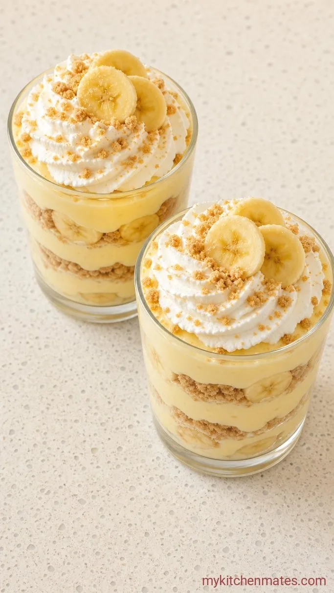 No-Bake Creamy High Protein Banana Pudding Step 3: Top and Serve