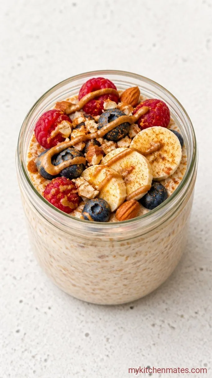 Creamy Overnight Steel Cut Oats (No Cooking Needed) Step 3: Top and Serve