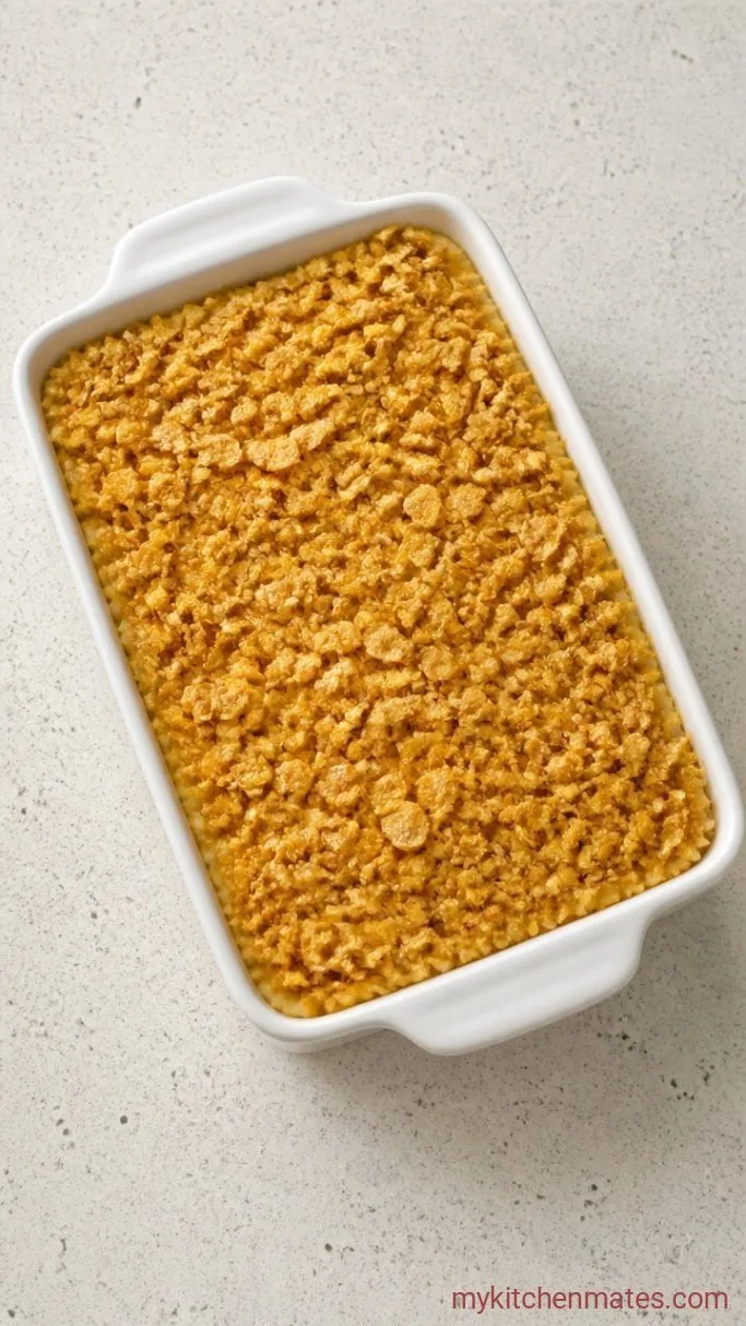 Creamy Cheesy Potato Casserole Step 3: Top the Casserole