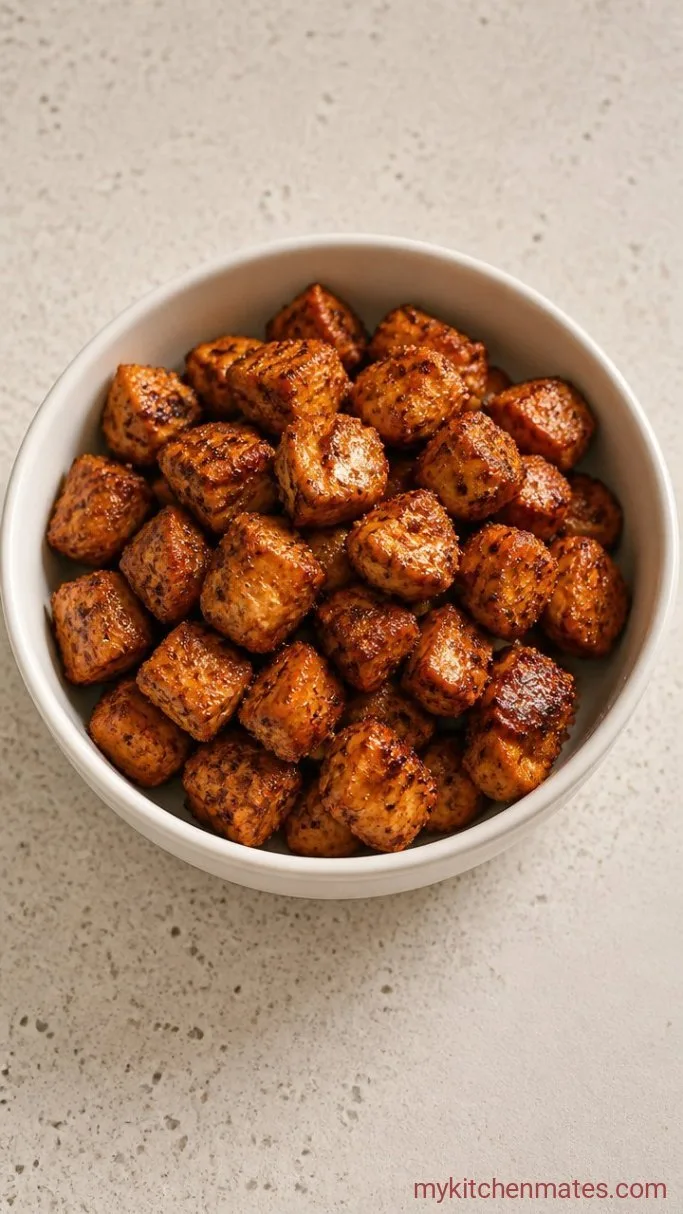 15-Minute Air Fryer Chicken Breast Bites Step 3: Toss and Serve