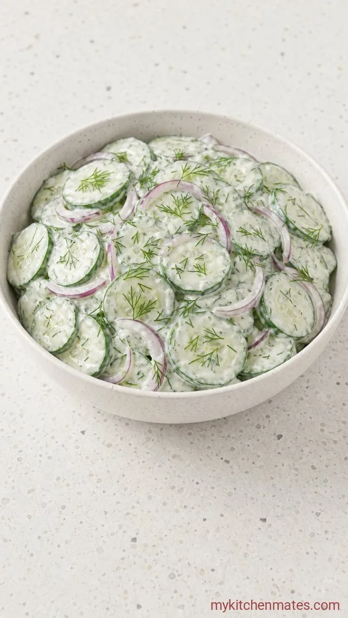 Creamy Cucumber Salad That Stays Crunchy Step 3: Toss and Serve
