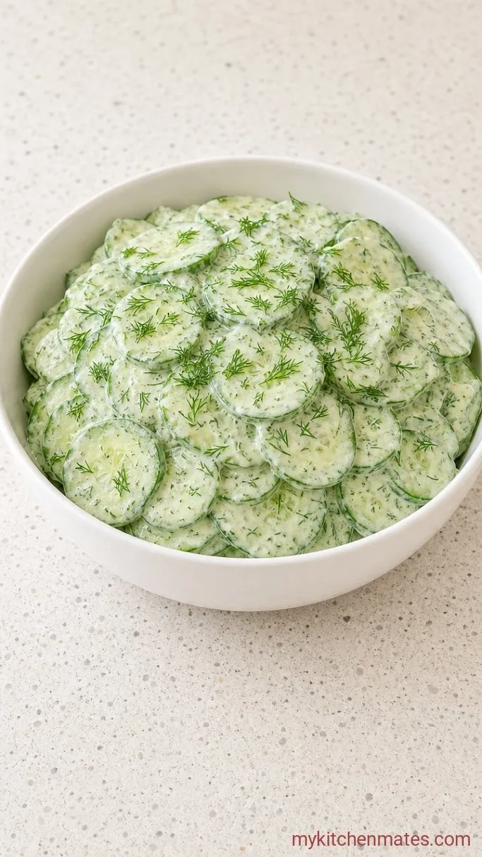 Quick Creamy Cucumber Dill Salad Step 3: Toss and Serve