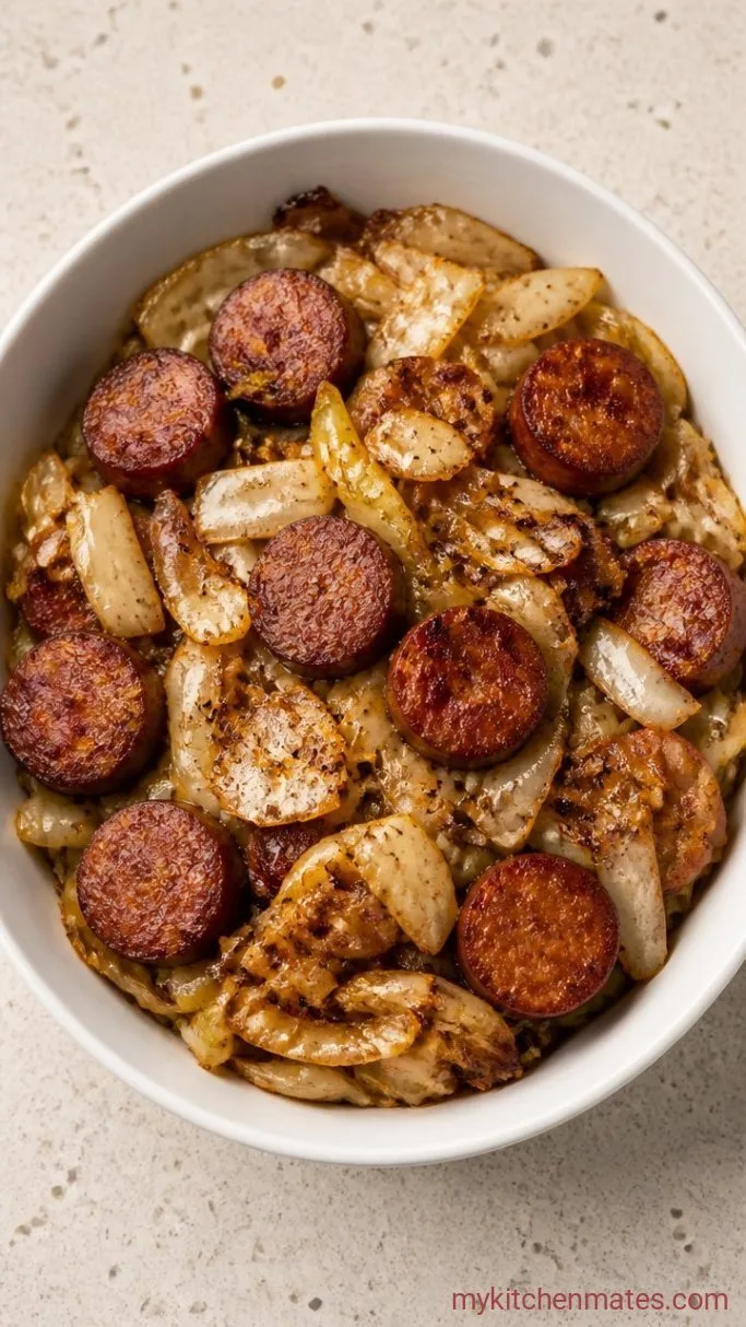 One-Pan Fried Cabbage with Sausage Step 3: Toss and Serve