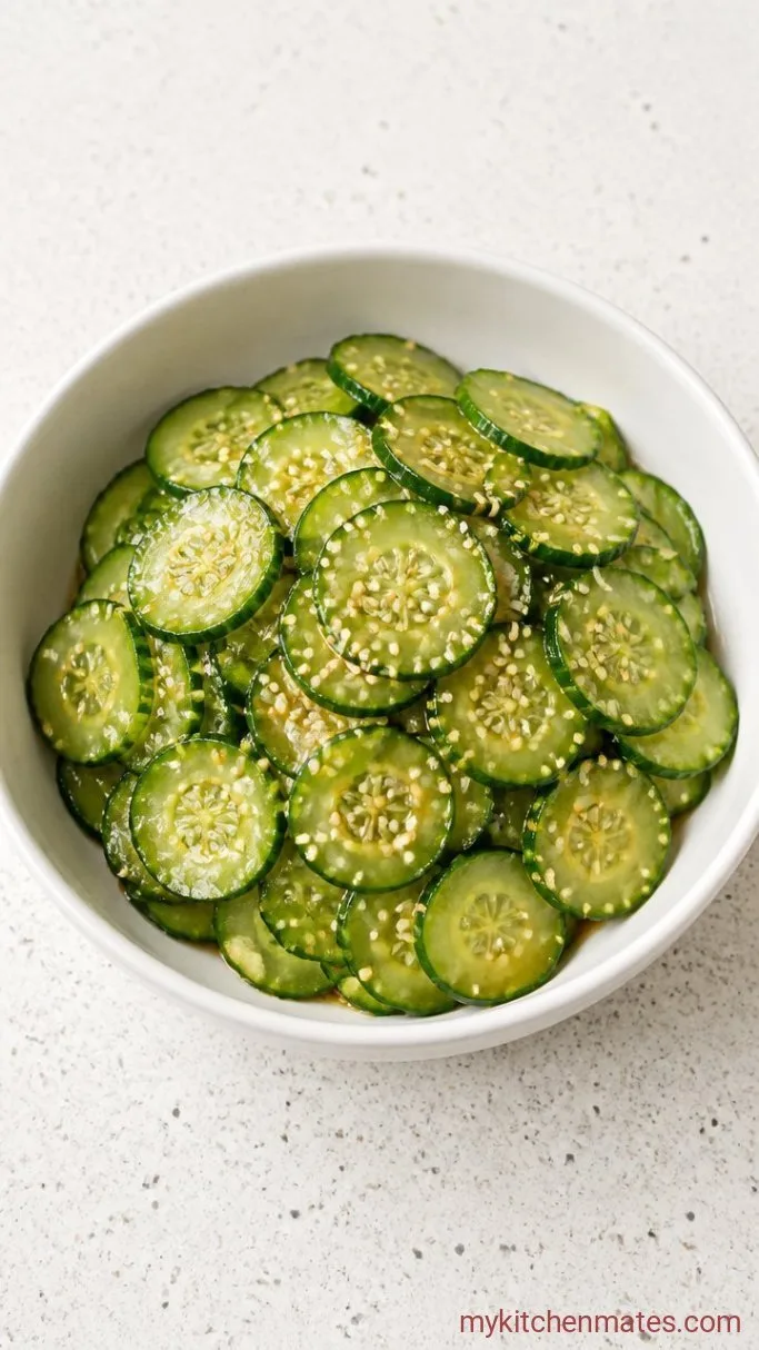 Quick Japanese Pickled Cucumbers Step 3: Toss and Serve