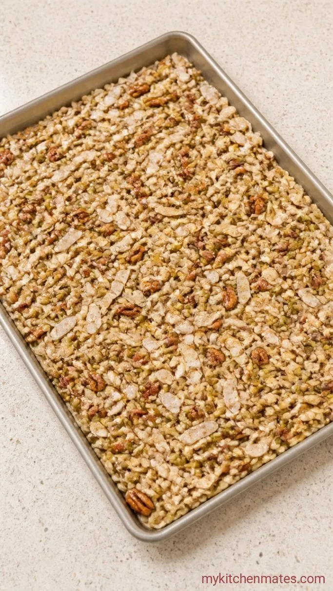 Step 3: Toss and Spread the Granola