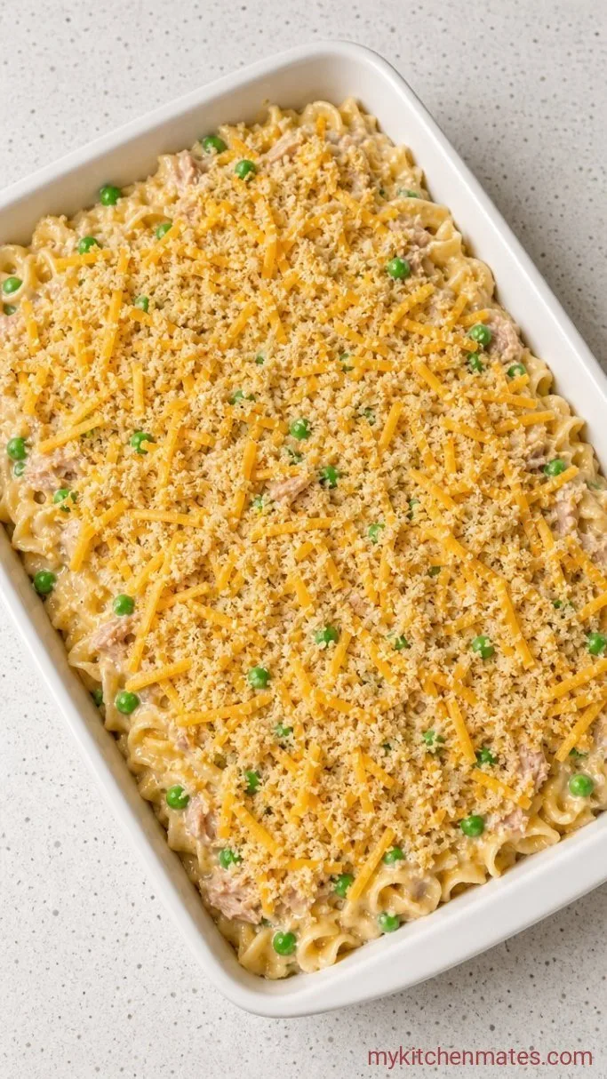 Creamy Tuna Noodle Casserole Made from Scratch Step 3: Toss Everything Together