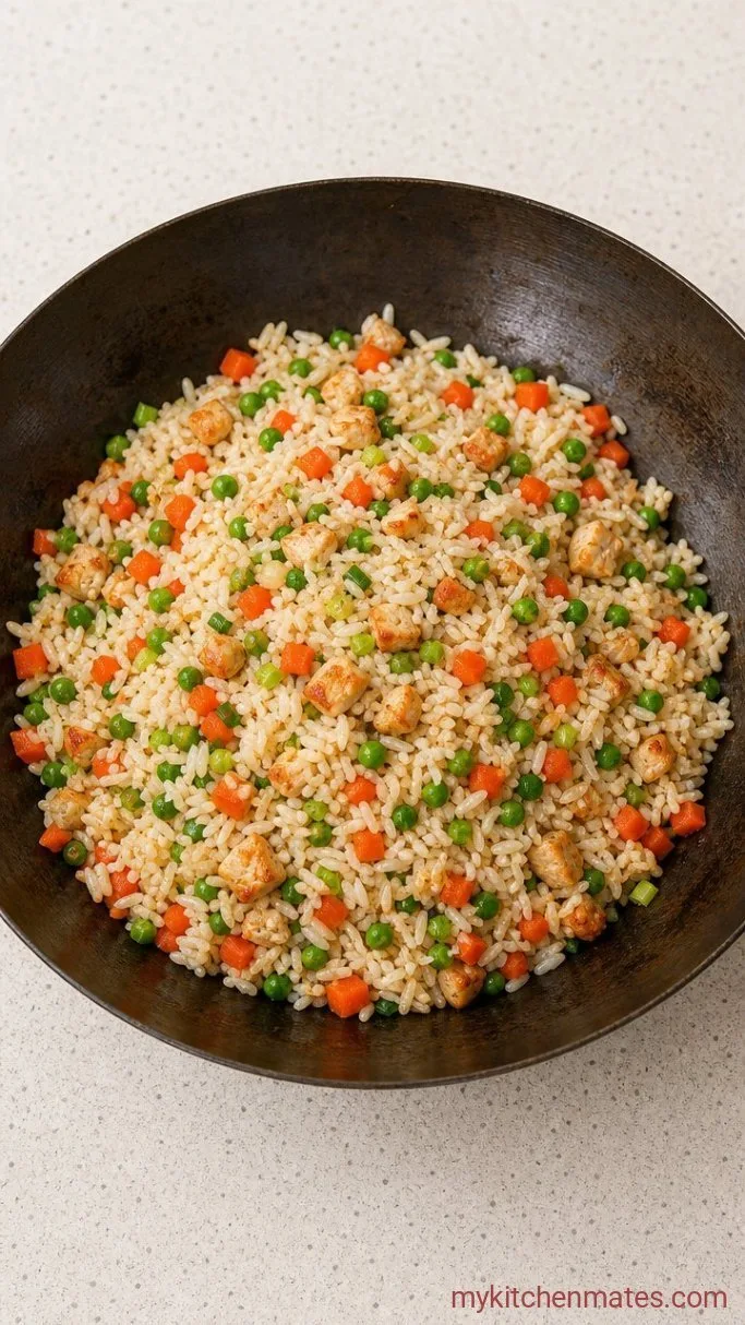 Step 3: Toss in the Chicken and Rice