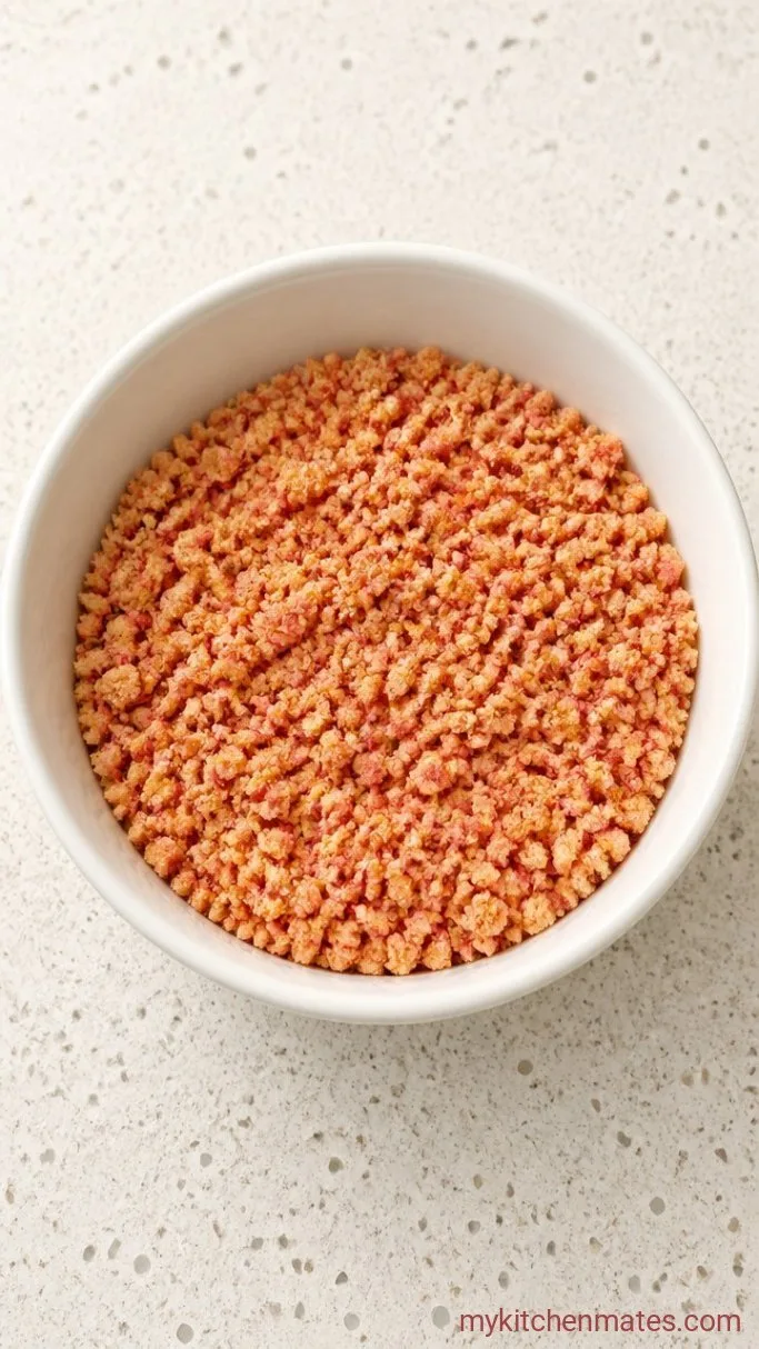Strawberry Crunch Cookies (Soft Centers with a Crunchy Topping) Step 3: Toss the Crunch Topping