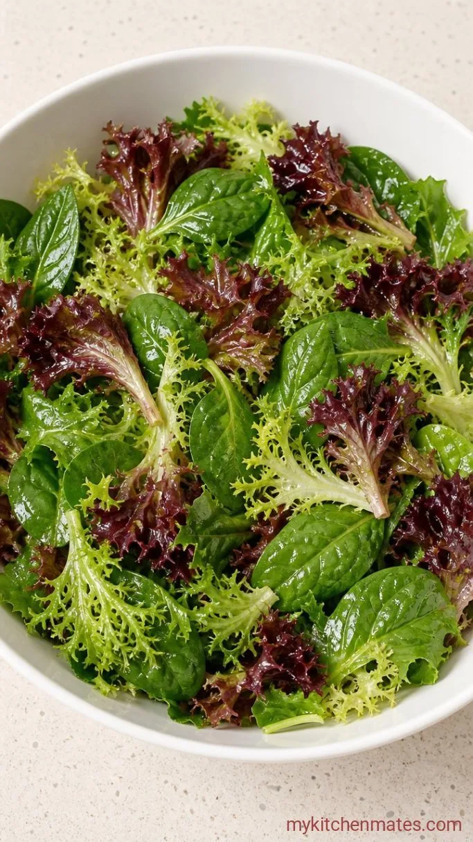 Simple Spring Mix Salad with Tangy Lemon Vinaigrette Step 3: Toss the Greens