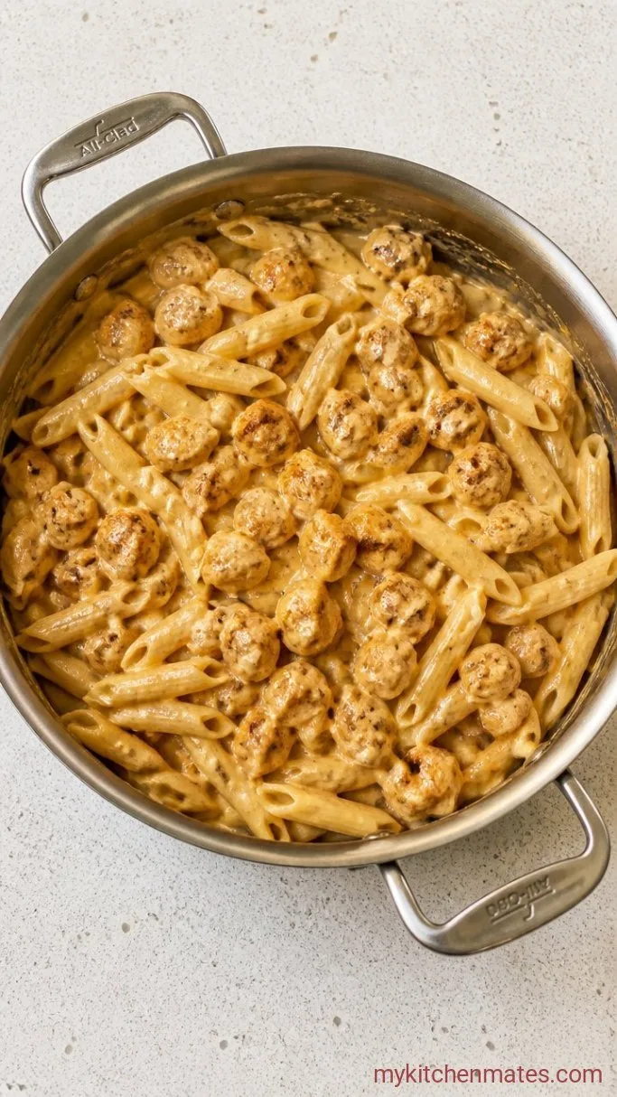 30-Minute Creamy Chicken Pasta Step 3: Toss the Pasta and Chicken