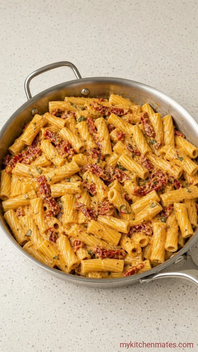 20-Minute Creamy Sundried Tomato Pasta Step 3: Toss the Pasta and Tomatoes