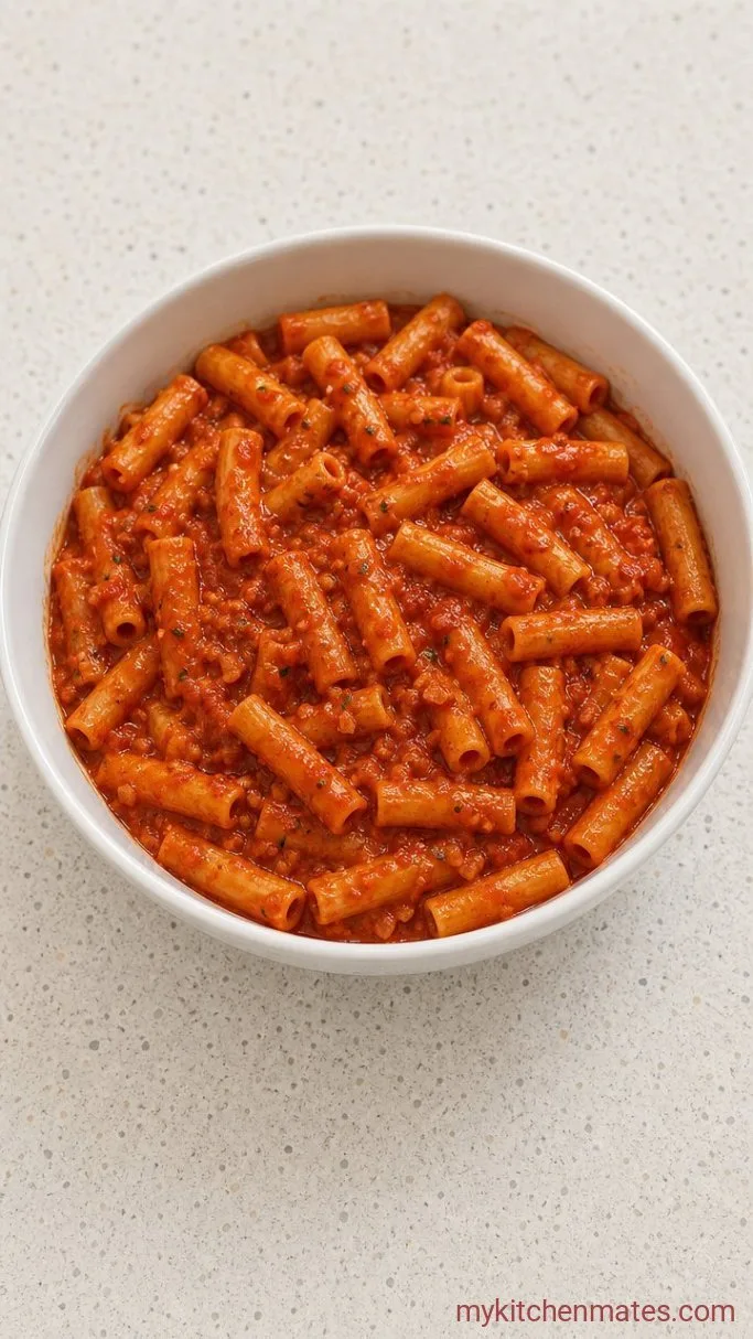 Baked Ziti with Cottage Cheese (No Ricotta Needed) Step 3: Toss the Pasta in Sauce