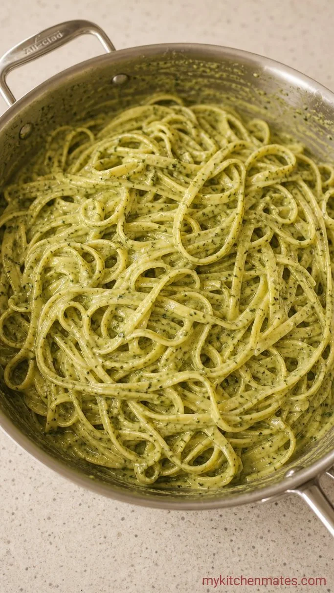 20-Minute Lemon Pesto Pasta Step 3: Toss the Pasta in the Sauce