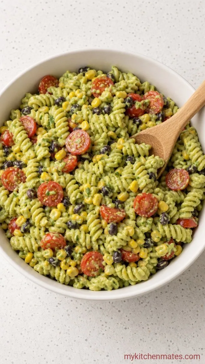 15-Minute Creamy Avocado Pasta Salad Step 3: Toss the Salad