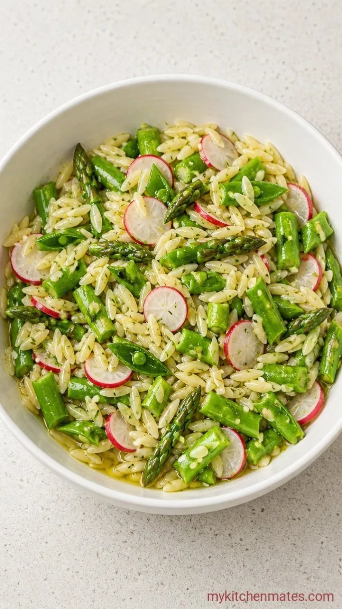 20-Minute Spring Pasta Salad with Lemon-Dill Vinaigrette Step 3: Toss the Salad
