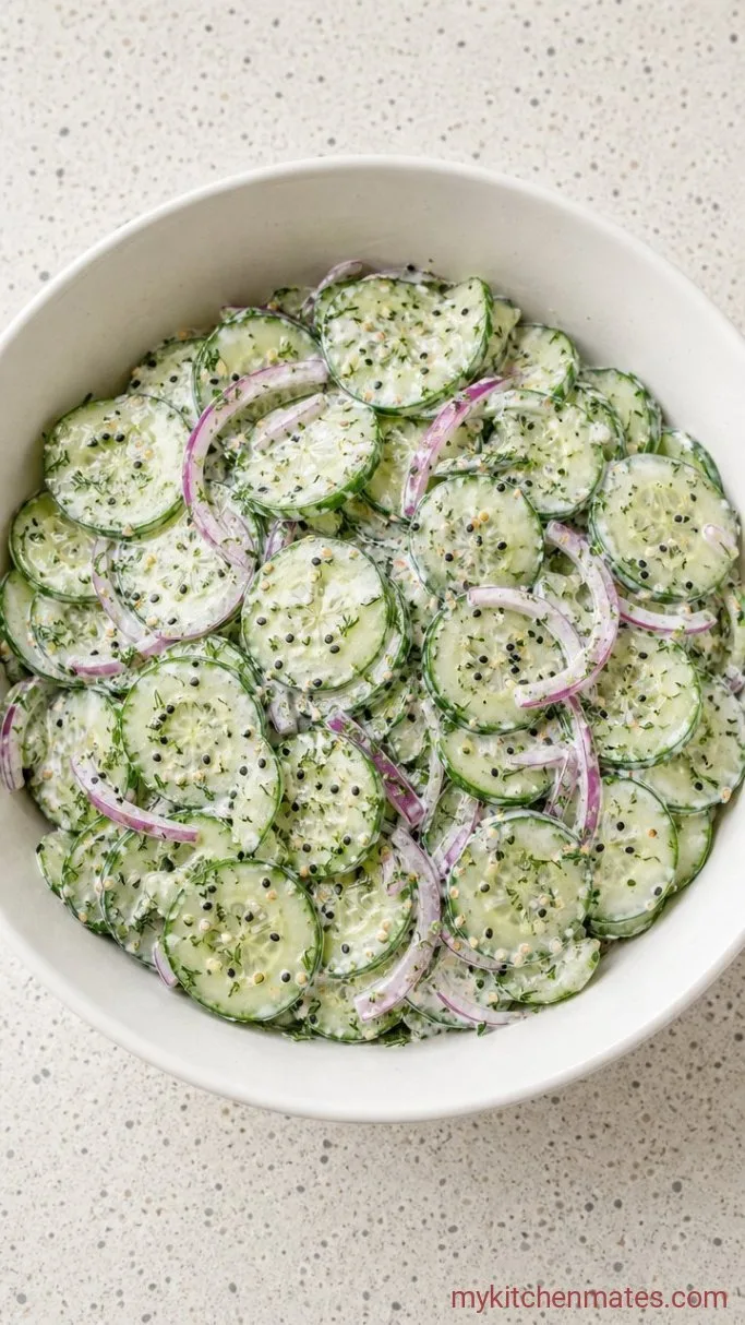 Creamy Everything Bagel Cucumber Salad Step 3: Toss the Salad