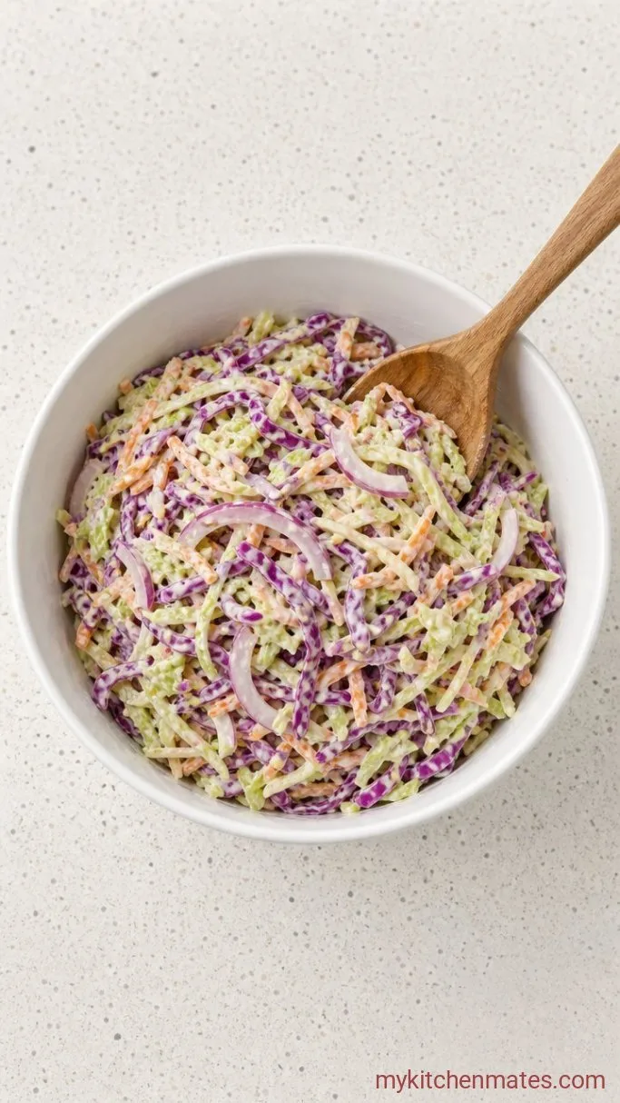 Creamy No-Mayo Vegan Coleslaw Step 3: Toss the Slaw