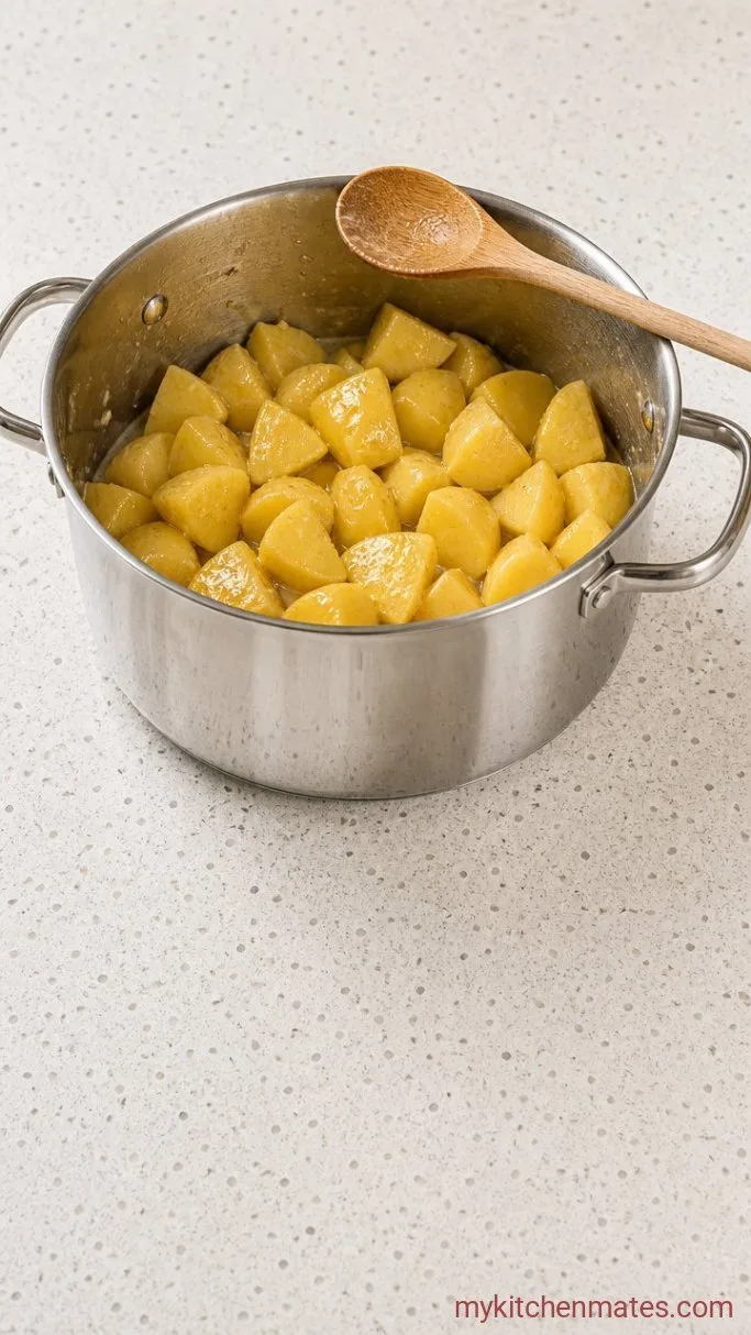 Step 3: Toss the Warm Potatoes