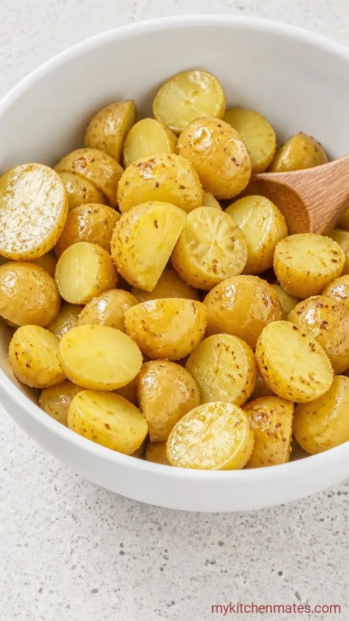 Step 3: Toss the Warm Potatoes