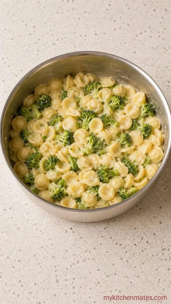 One-Pot Creamy Broccoli Pasta Step 3: Toss Until Creamy