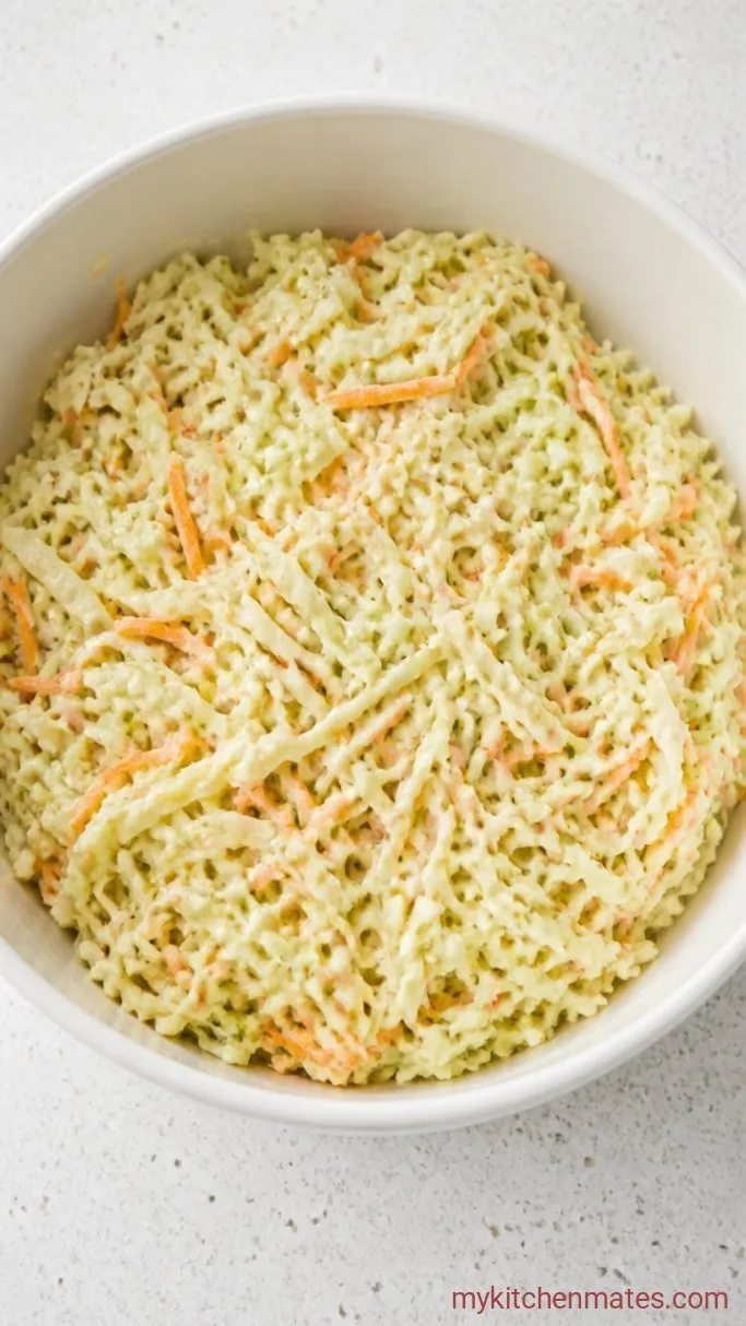 Classic Creamy Coleslaw with Tangy Dressing Step 3: Toss Until Every Shred Is Coated