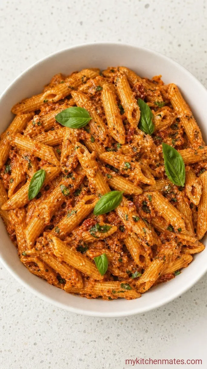 15-Minute Sundried Tomato Pesto Pasta Step 3: Toss with the Pesto and Serve