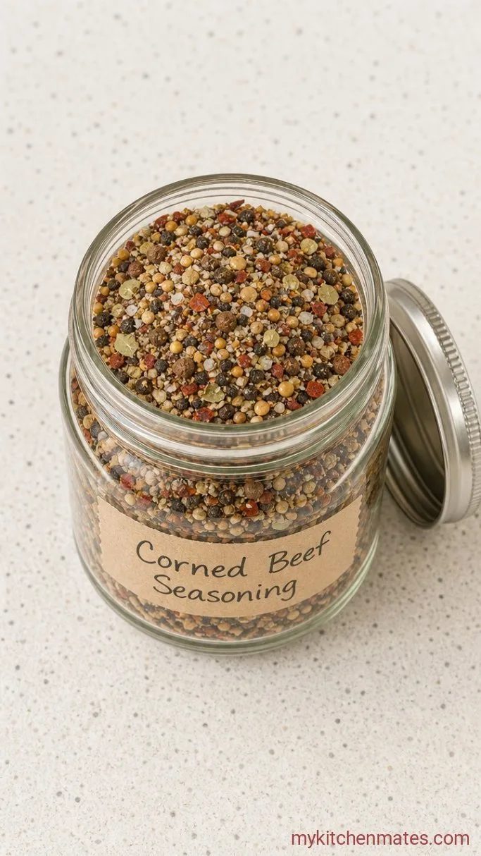5-Minute Homemade Corned Beef Seasoning Step 3: Transfer and Label the Jar