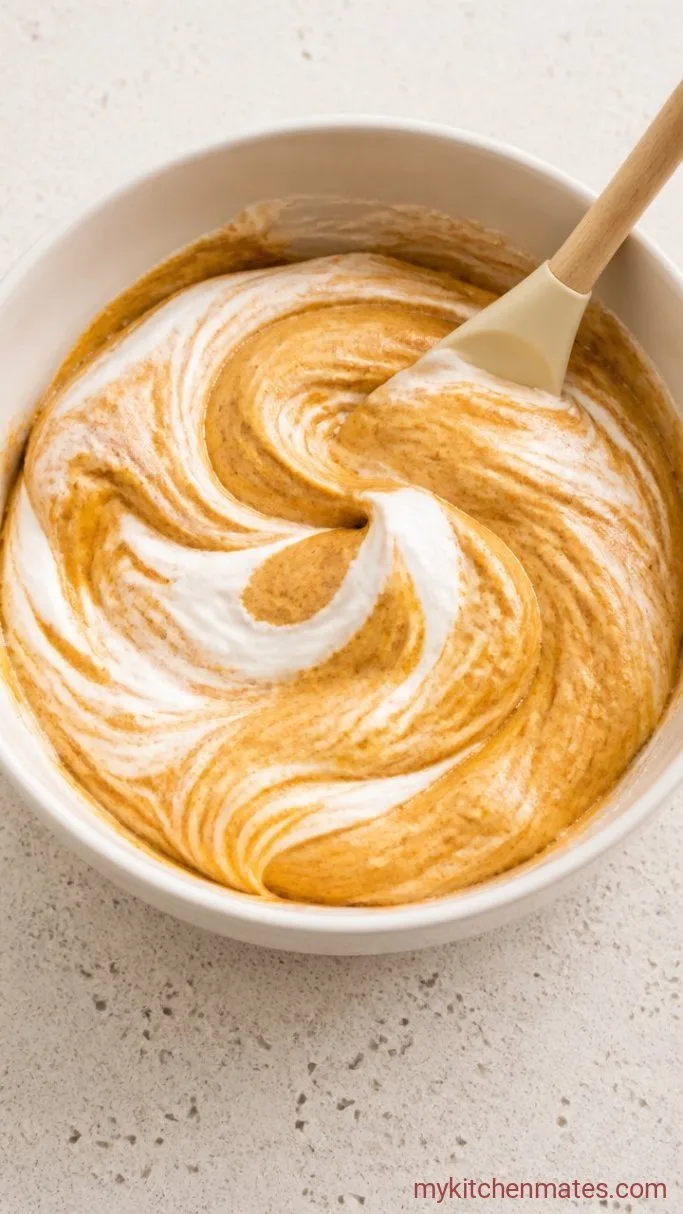 Fluffy No-Bake Marshmallow Pumpkin Pie Step 3: Whip the Cream and Fold
