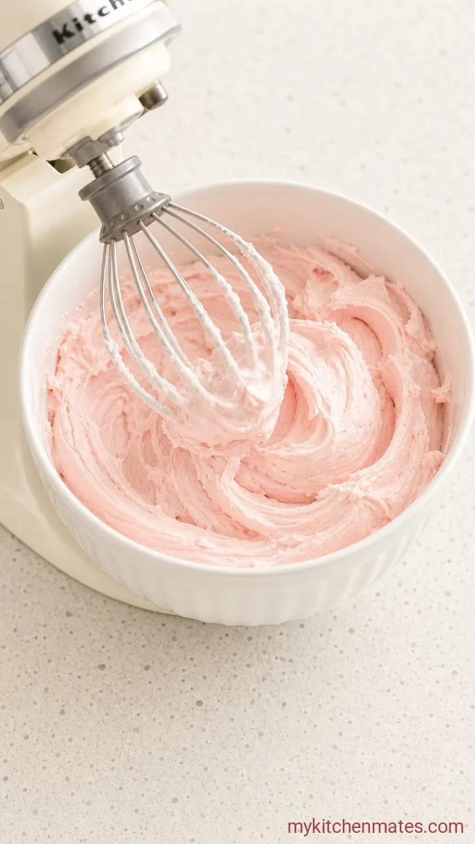Kuromi Birthday Cake (Simple Frosting, Big Character) Step 3: Whip the Vanilla Buttercream